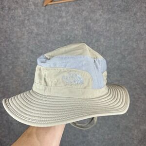 The North Face Wide Brim Safari Outdoor Sun Hat Beige OSFM Chin Strap Boonie